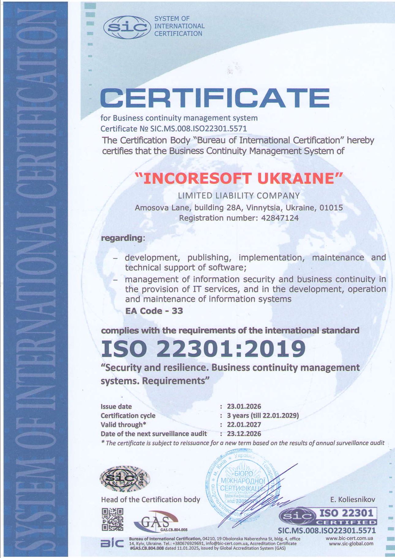 ISO 22301:2019